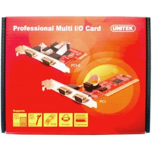 Adaptor PCI Express la Serial Port Rs-232 / COM x 2  Unitek Controler PCI-E, 2x RS-232, Y-7504